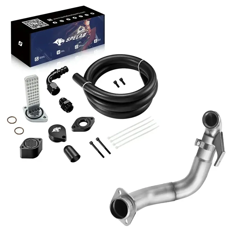 4‘’ Turbo Downpipe Exhaust For 2015-2019 Ford 6.7L Powerstroke F250 F350 F450 F550 | Spelab 2