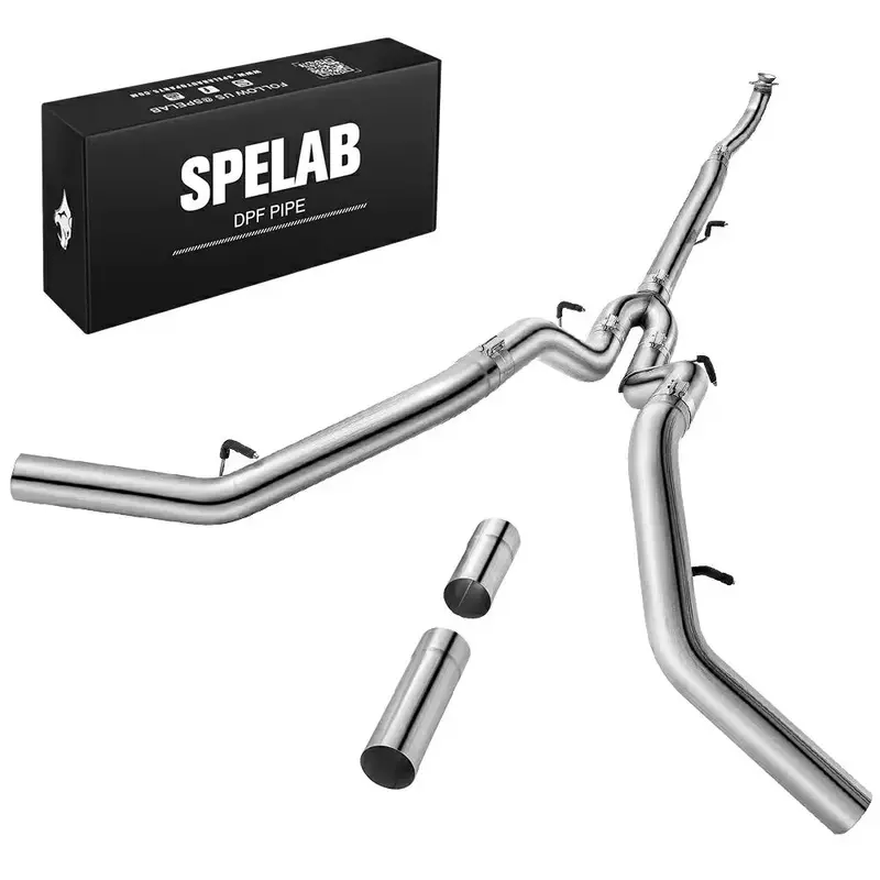 5" Downpipe Back Dual 2017-2021 L5p 6.6L Duramax Dpf Delete Race Pipe Gm 2500/3500 |Spelab 1