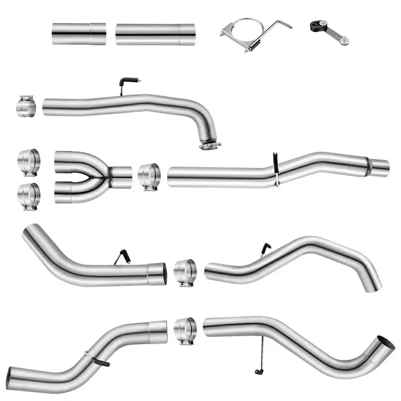 5'' Downpipe Back Duals 2011-2015 Lml 6.6L Duramax Dpf Delete Race Pipe Gm 2500/3500|Spelab 2