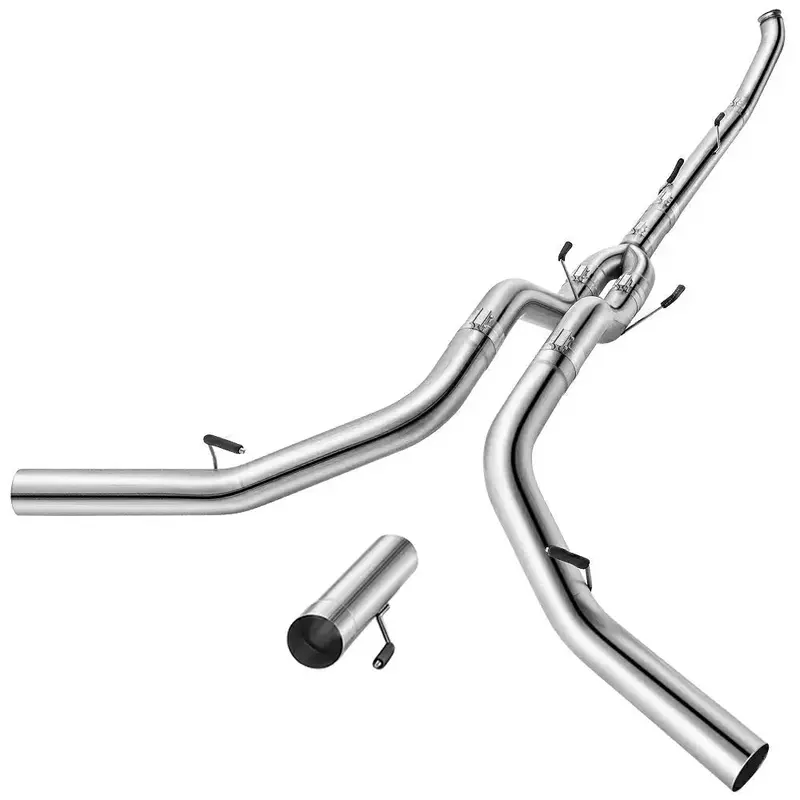 5 Inches Turbo Back Duals 2013-2018 6.7L Cummins Dpf Delete Race Pipe Dodge Ram 2500/3500 1