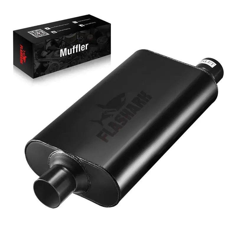 50 Series 2.5 3.0 Inches Offset In Center Out Exhaust Muffler | Flashark 1