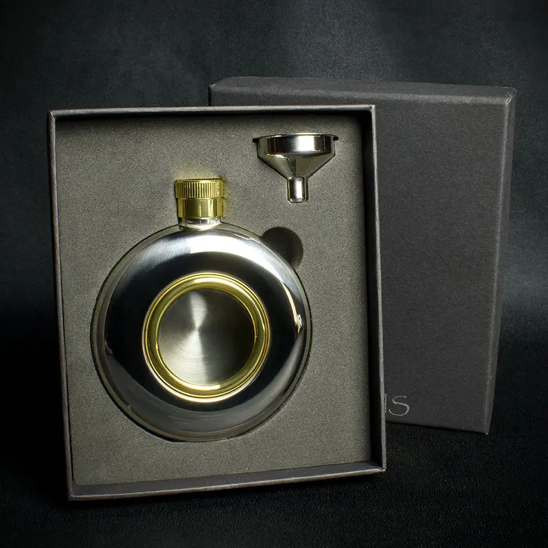5Oz Stainless Steel Porthole Hip Flask 2