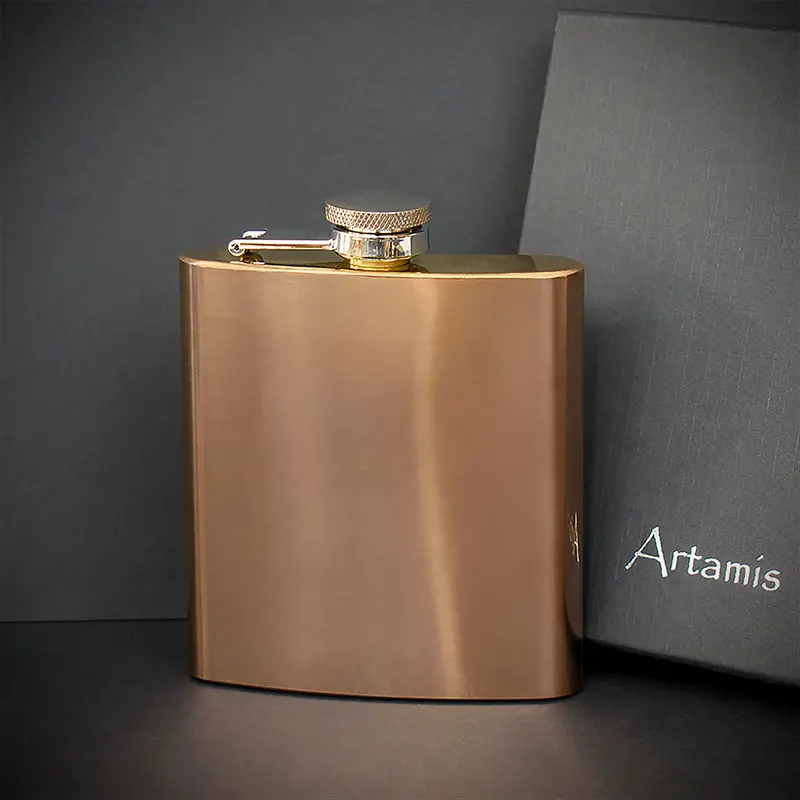 6Oz Copper Hip Flask - Fl67 1