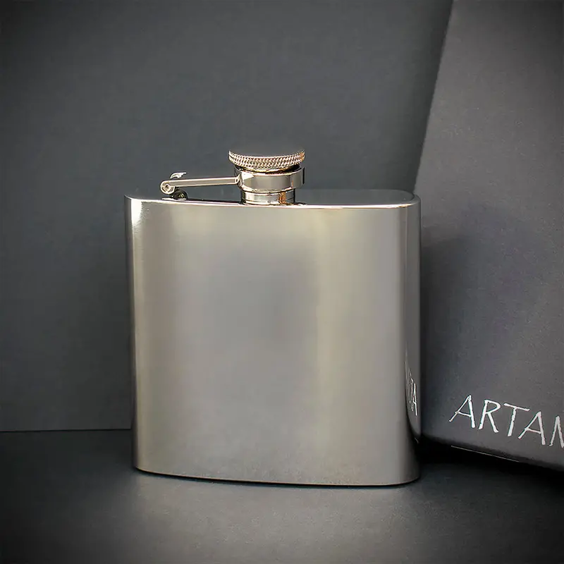 6Oz Polished Hip Flask - Fl5 1