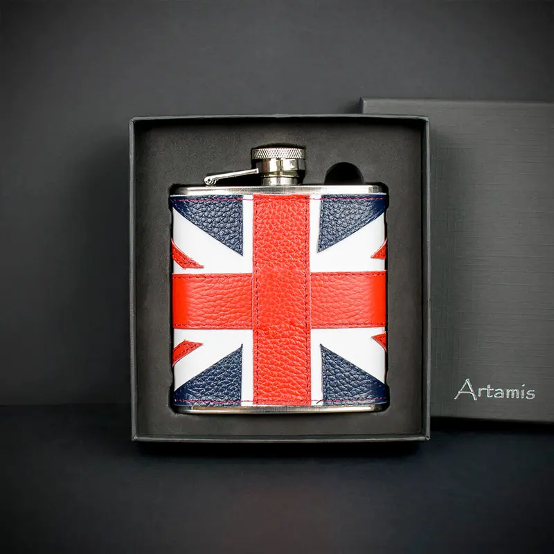 6Oz Union Jack Hip Flask - Fl52 1