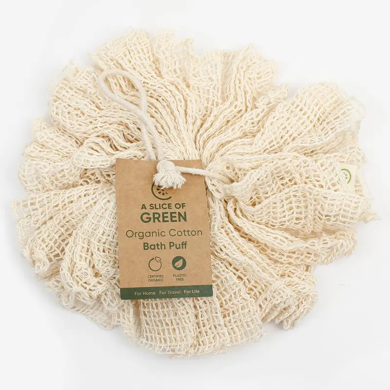 A Slice Of Green Cotton Bath Puff 1