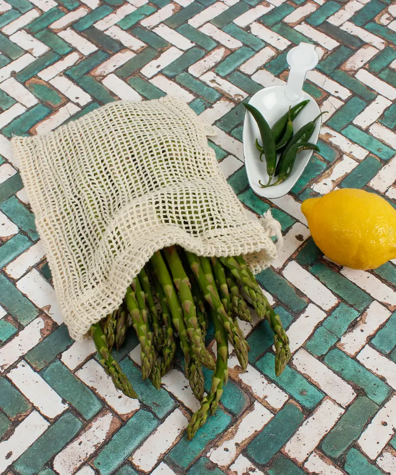 A Slice Of Green Cotton Mesh Produce Bag - Small 1