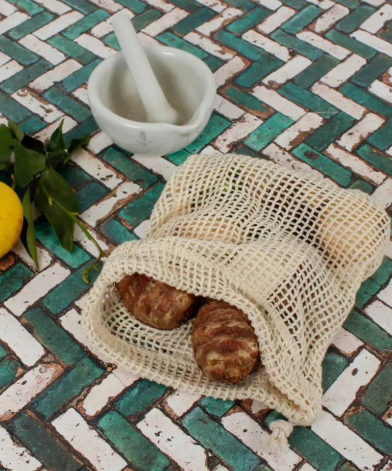 A Slice Of Green Cotton Mesh Produce Bag - Small 2