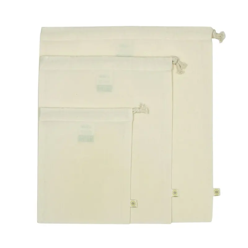 A Slice Of Green Cotton Produce Bags - 3 Pack 1