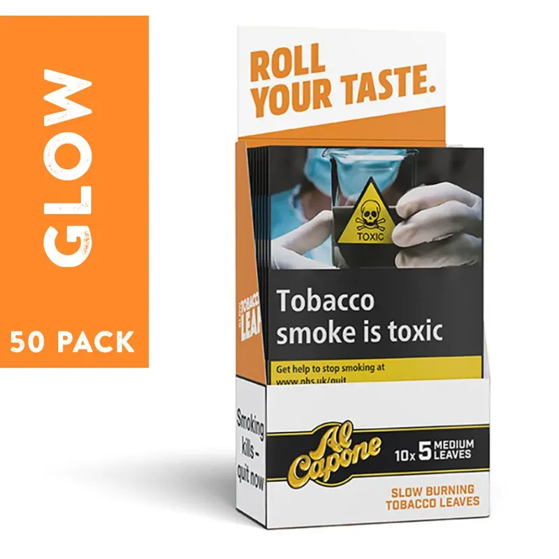 Al Capone Glow Tobacco Leaf - Box Of 50 Medium Leaves 1