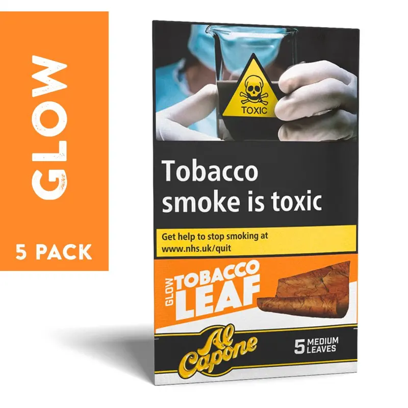 Al Capone Glow Tobacco Leaf - Pack Of 5 Medium Leaves 1