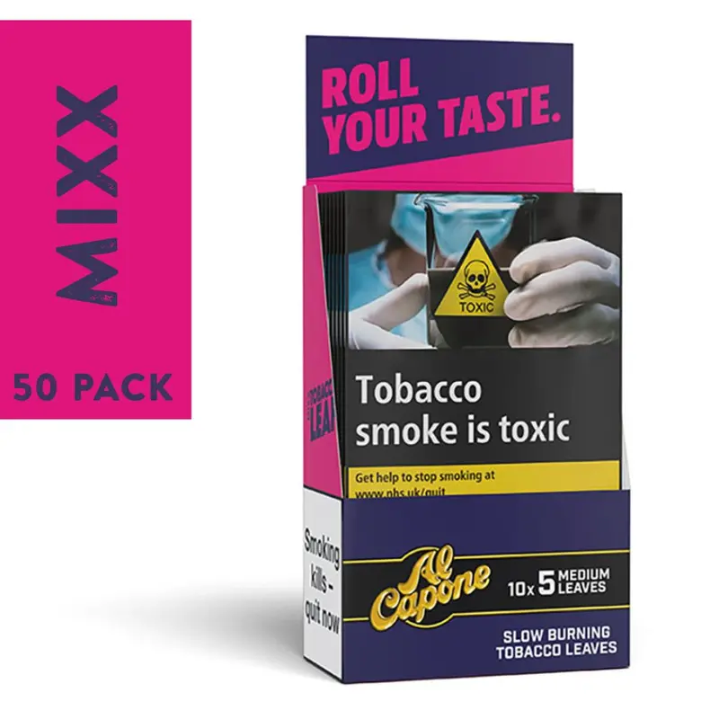 Al Capone Mixx Tobacco Leaf - Box Of 50 Medium Leaves 1