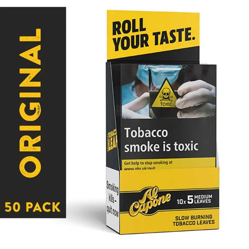 Al Capone Original Tobacco Leaf - Box Of 50 Medium Leaves 1