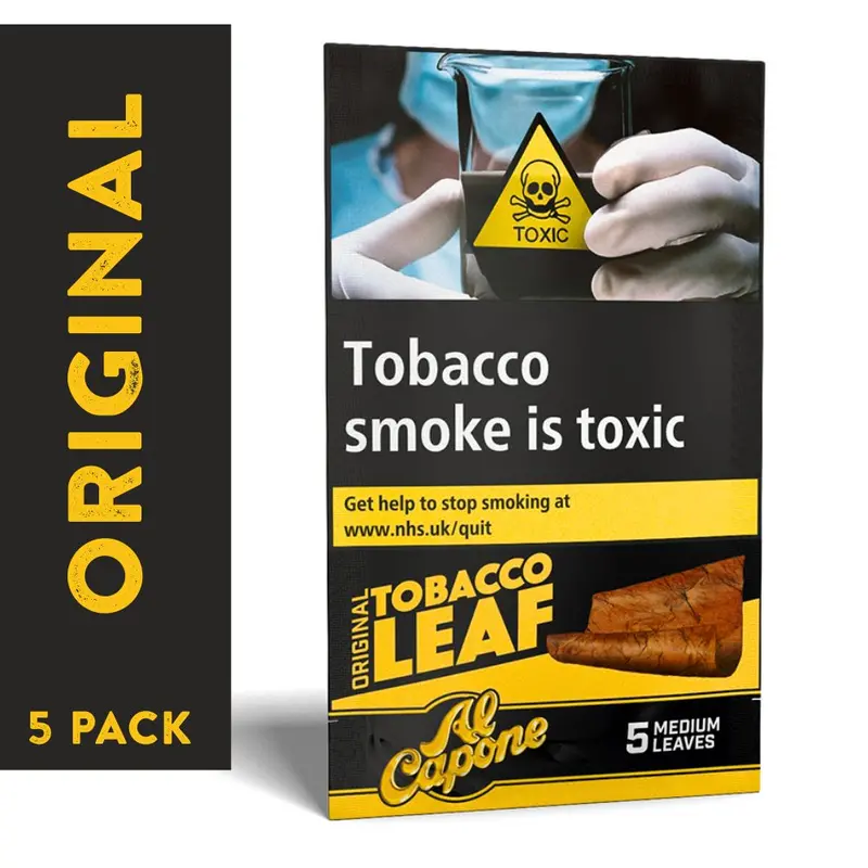 Al Capone Original Tobacco Leaf - Pack Of 5 Medium Leaves 1
