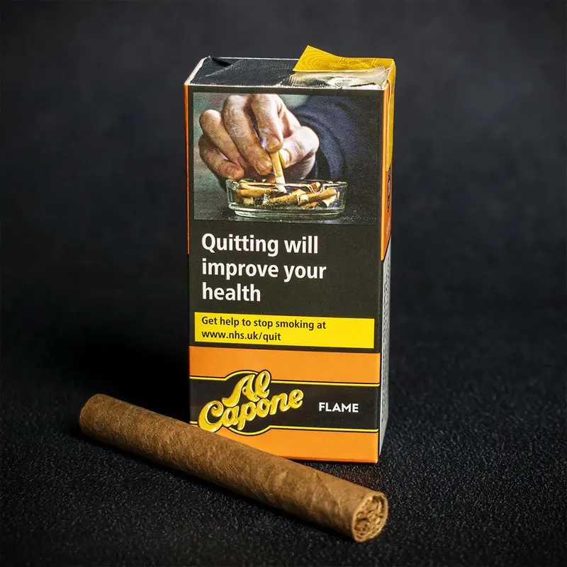 Al Capone Pockets Flame Cognac Filter Cigarillos - Pack Of 10 1