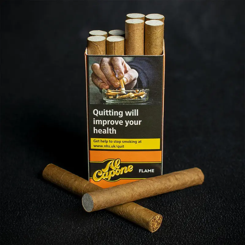 Al Capone Pockets Flame Cognac Filter Cigarillos - Pack Of 10 2