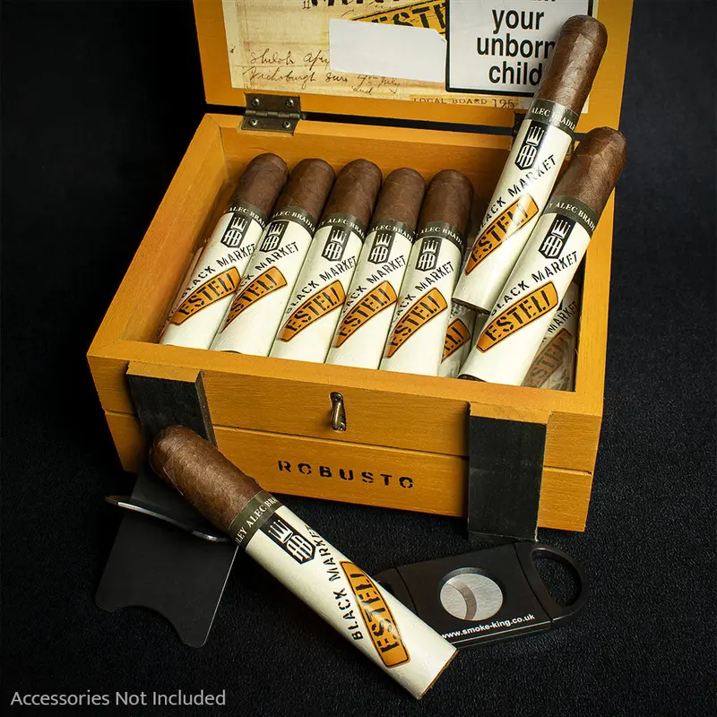 Alec Bradley Black Market Esteli Nicaragua Robusto Cigars - Box Of 24 1