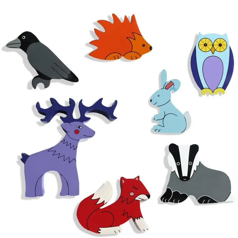 Alphabet Jigsaws 1X Countryside Animal Magnet 1