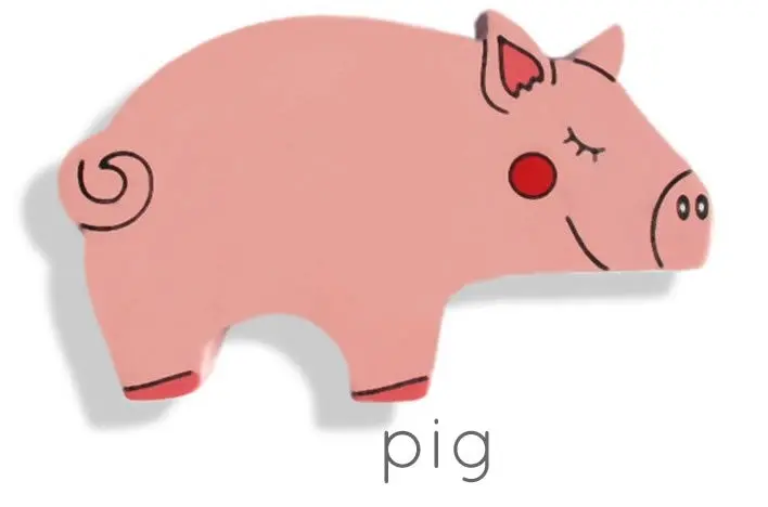 Alphabet Jigsaws 1X Farm Animal Magnet 4