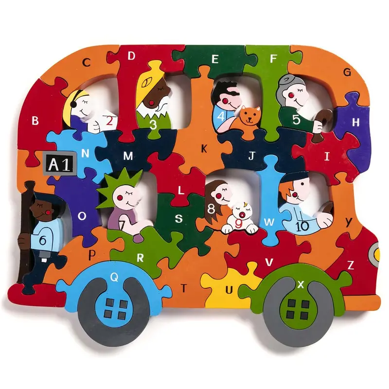 Alphabet Jigsaws Bus Alphabet 1
