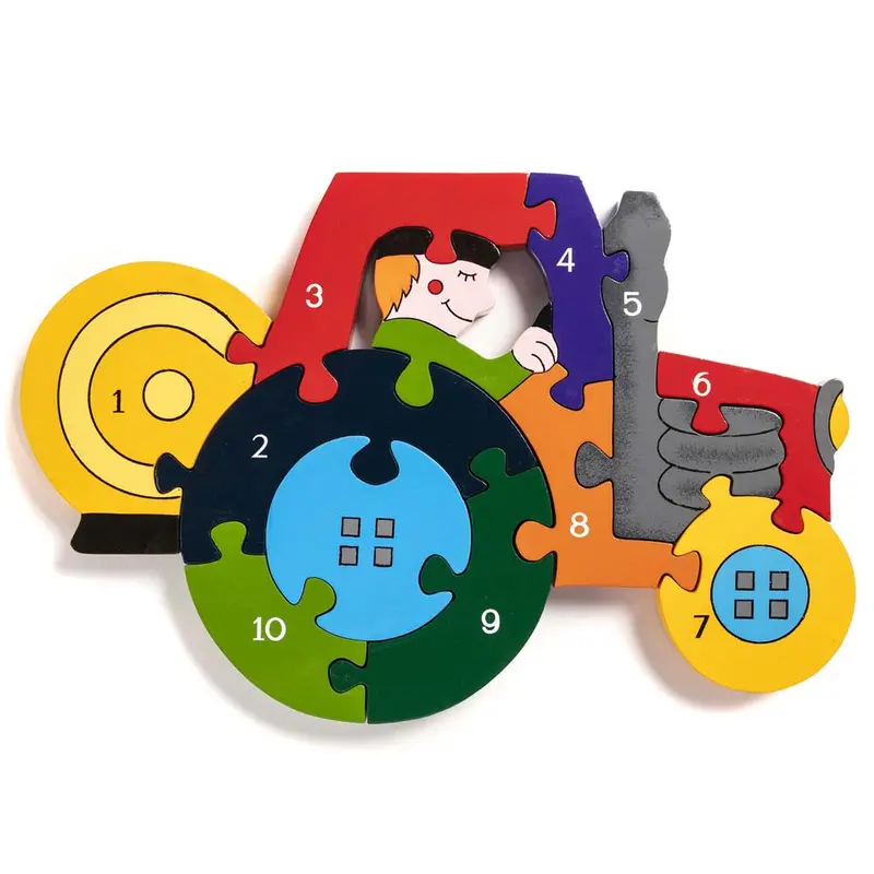 Alphabet Jigsaws Number Tractor 1