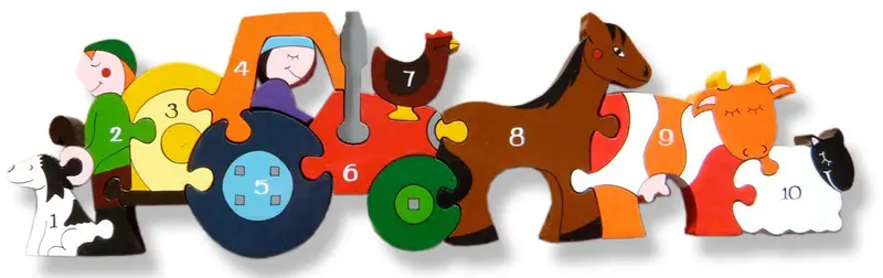 Alphabet Jigsaws Wooden Farm 1