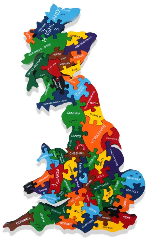Alphabet Jigsaws Wooden Map Of Britain 1