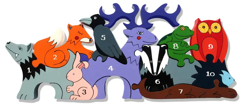 Alphabet Jigsaws Wooden Woodland 1