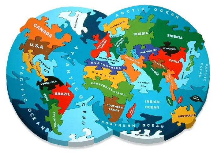 Alphabet Jigsaws World Map 1