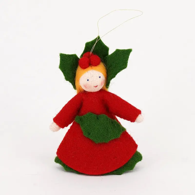 Ambrosius Holly Hanging Decoration White Skin 7-8Cm 1
