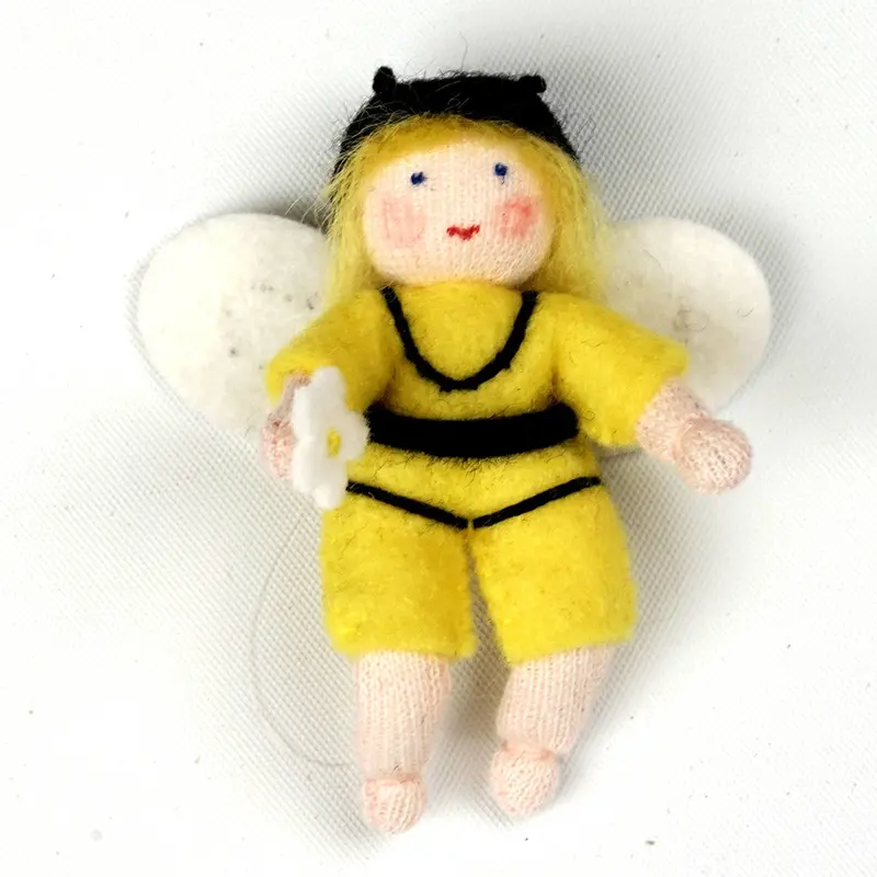 Ambrosius Yellow Bee White Skin Hanging Decoration 6.5Cm 1