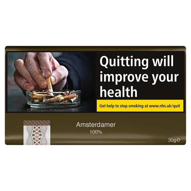 Amsterdamer 100% Additive Free Hand Rolling Tobacco - 30G Pouch 1