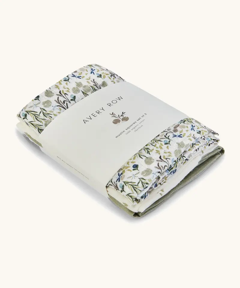 Avery Row Baby Muslin Squares Set Of 3 - Riverbank 1