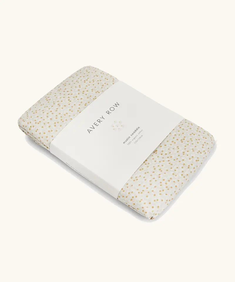 Avery Row Baby Muslin Swaddle - Daisy Meadow 1