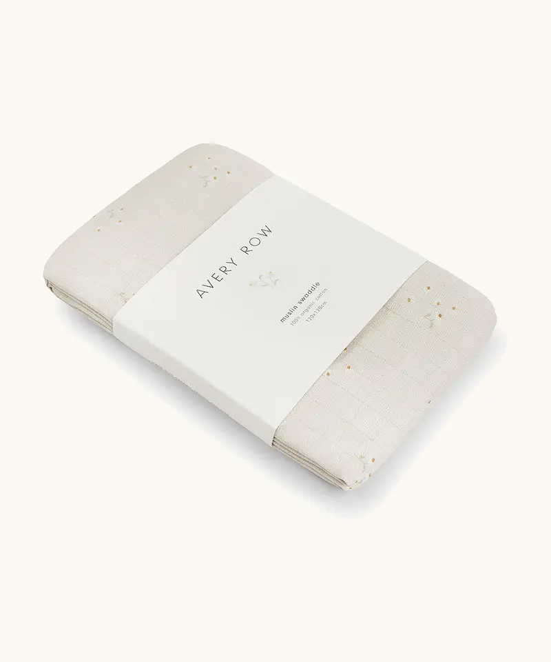 Avery Row Baby Muslin Swaddle - Wild Chamomile 1