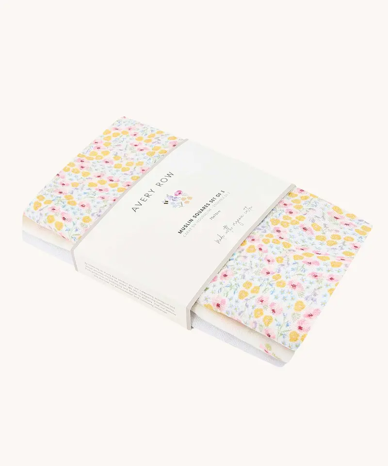 Avery Row Muslin Squares 3 Pack - Wildflower 1