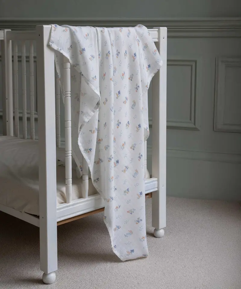 Avery Row Muslin Swaddle - Coastline 2