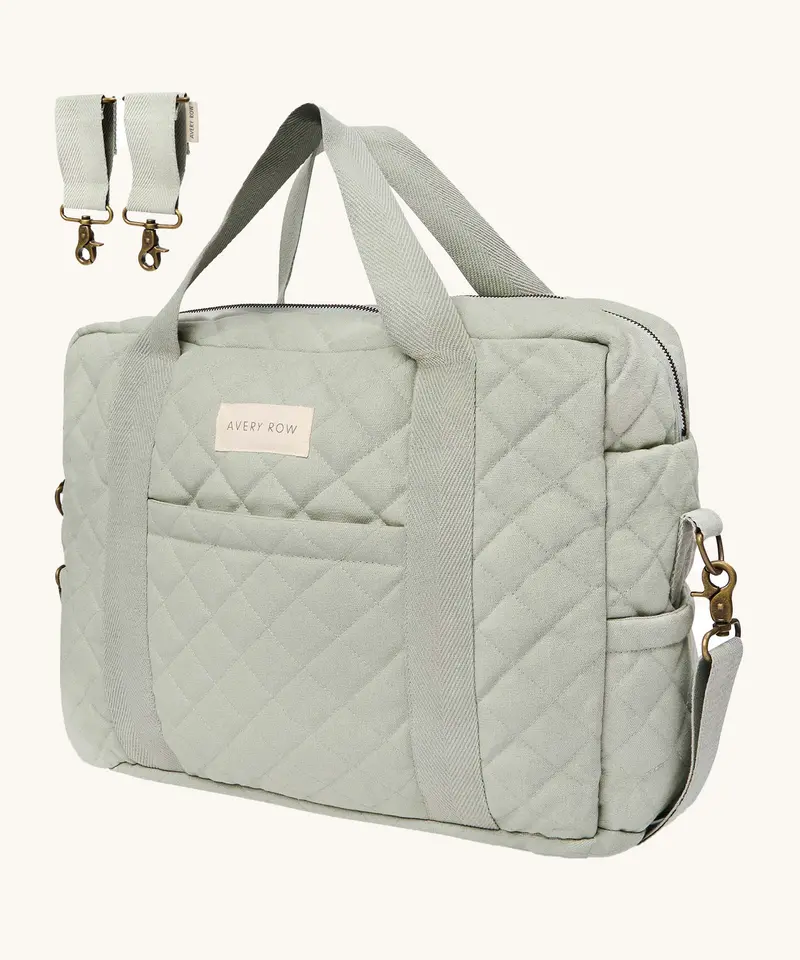 Avery Row Nappy Changing Bag - Sage 1