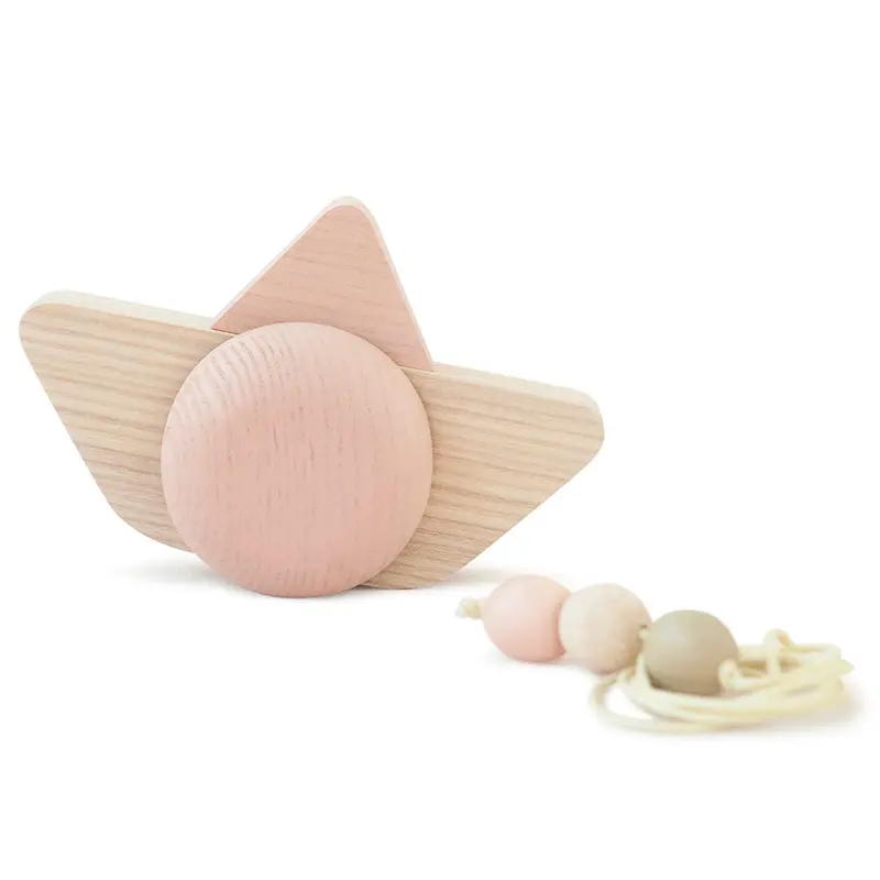 Babai Pull-Go Ship - Pink 1