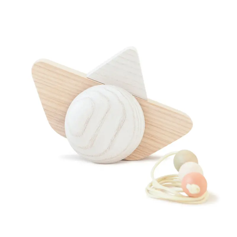 Babai Pull-Go Ship - White 1