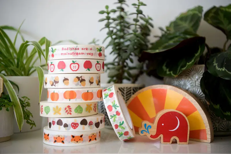 Babipur Autumn Leaves Eco Paper Tape 2