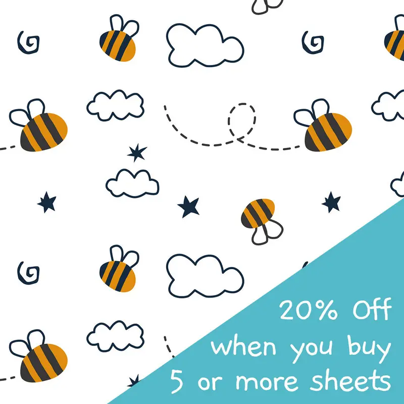 Babipur Eco Buzzy Bee Gift Wrap 1