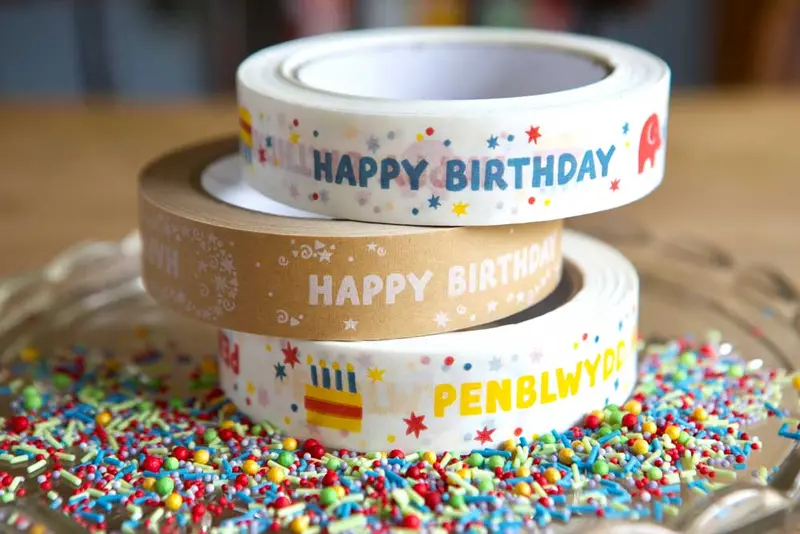 Babipur Eco Paper Tape Colourful - Happy Birthday 2