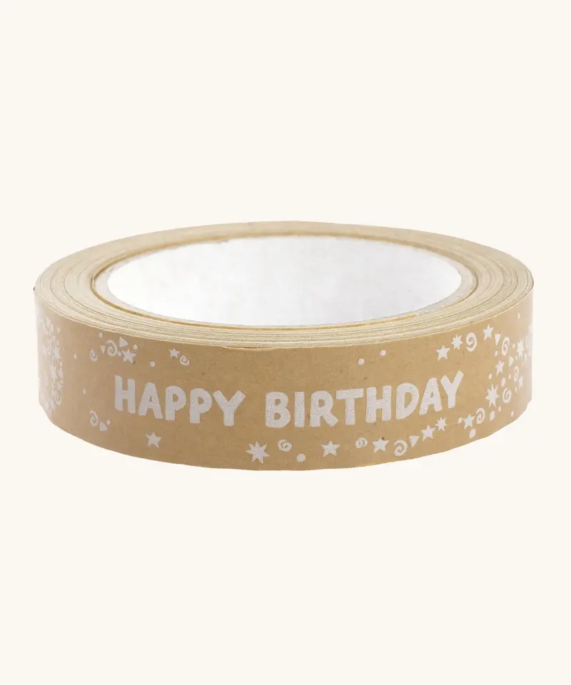 Babipur Kraft Eco Paper Tape - Happy Birthday 1
