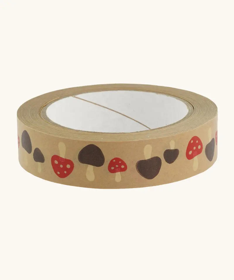 Babipur Kraft Eco Paper Tape - Mushrooms 1