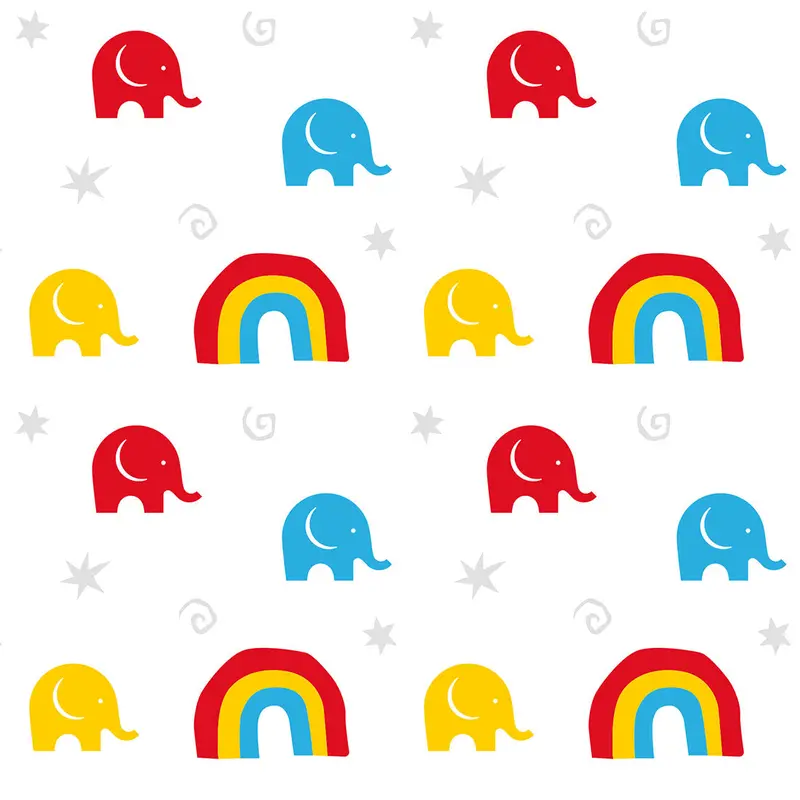 Babipur Rainbow Elephant Gift Wrap 2