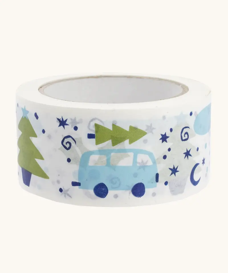 Babipur Wide Eco Paper Tape - ﻿Christmas Camper Van 1