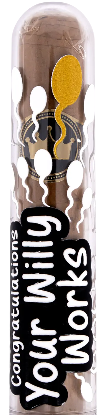 Baby Celebration Cigar Fun Edition Your Willy Works Gift Tube + Smoke-King Robusto 1