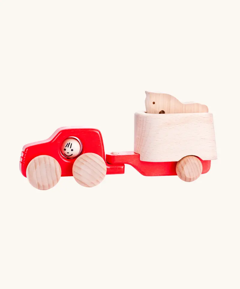 Bajo 4X4 Car & Horse Trailer-Red 1