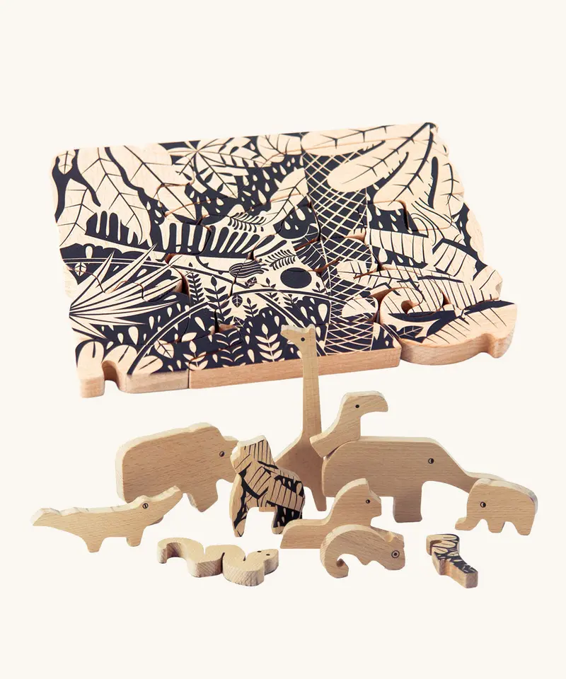 Bajo Jungle Puzzle-Black Print 1